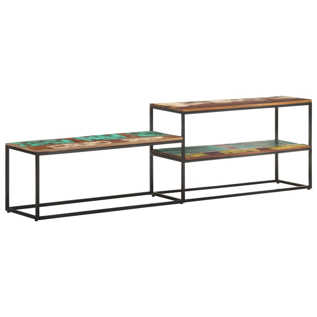 TV-bänk 180x30x50 cm massivt återvunnet trä