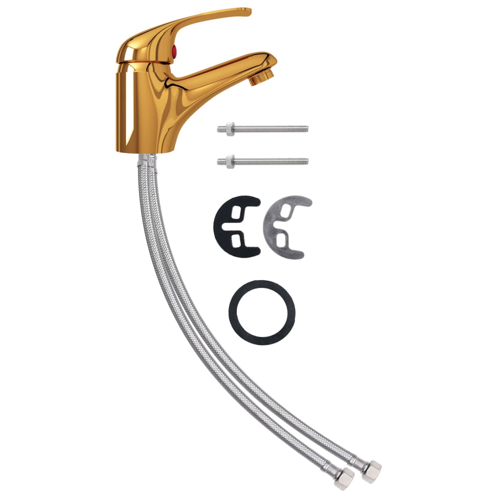 Tvättställsblandare guld 13x10 cm