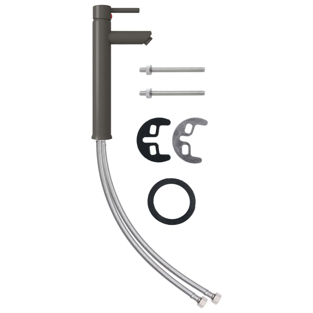 Badrumsblandare grå 12x30 cm