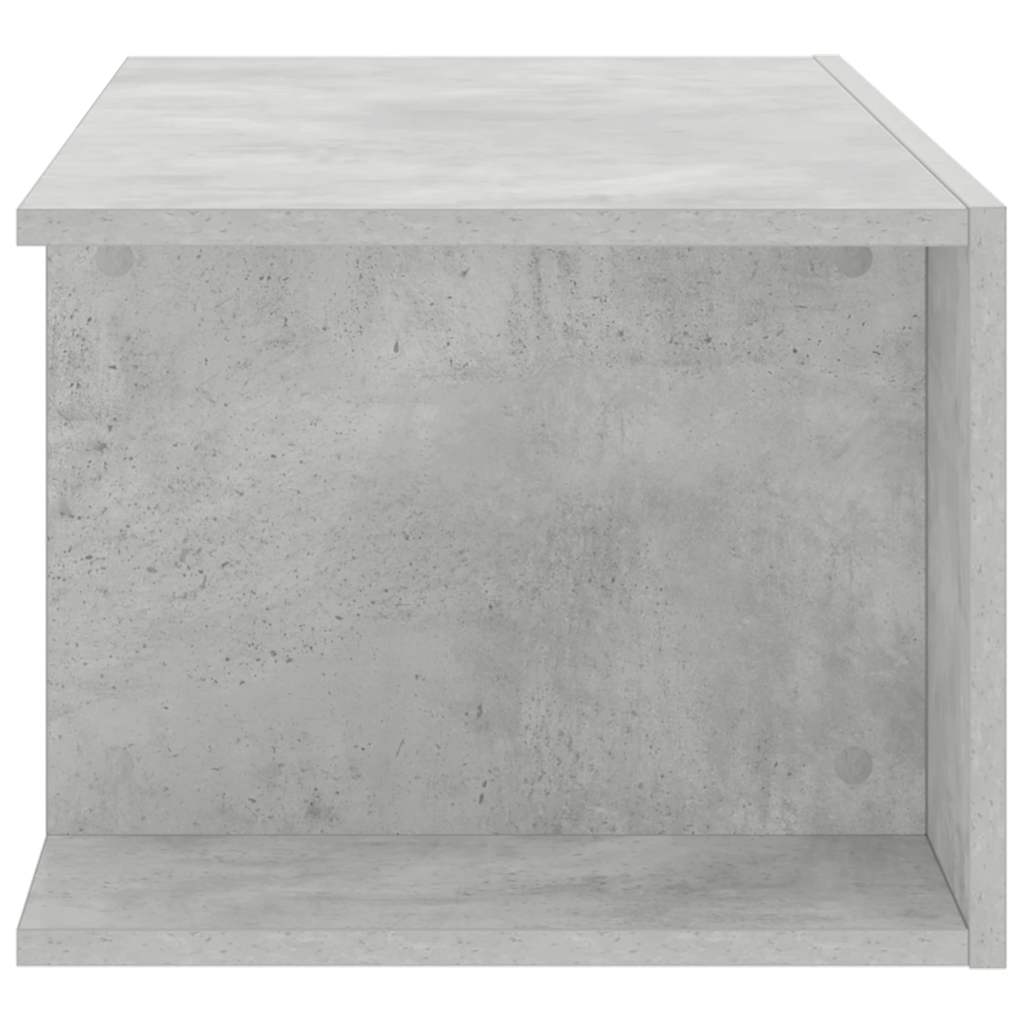 TV-bänk med LED-belysning betonggrå 90x39x30 cm