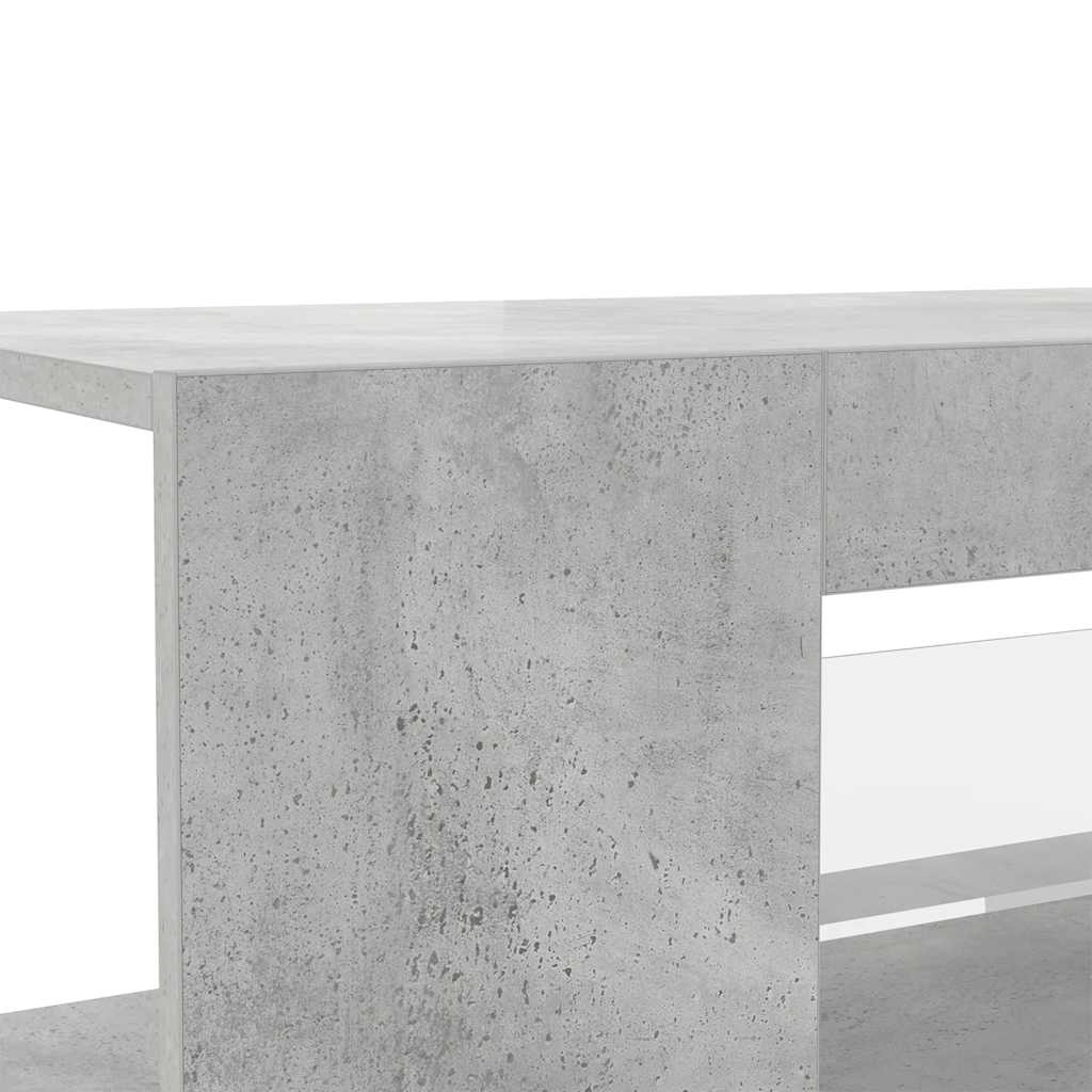 TV-bänk med LED-belysning betonggrå 90x39x30 cm