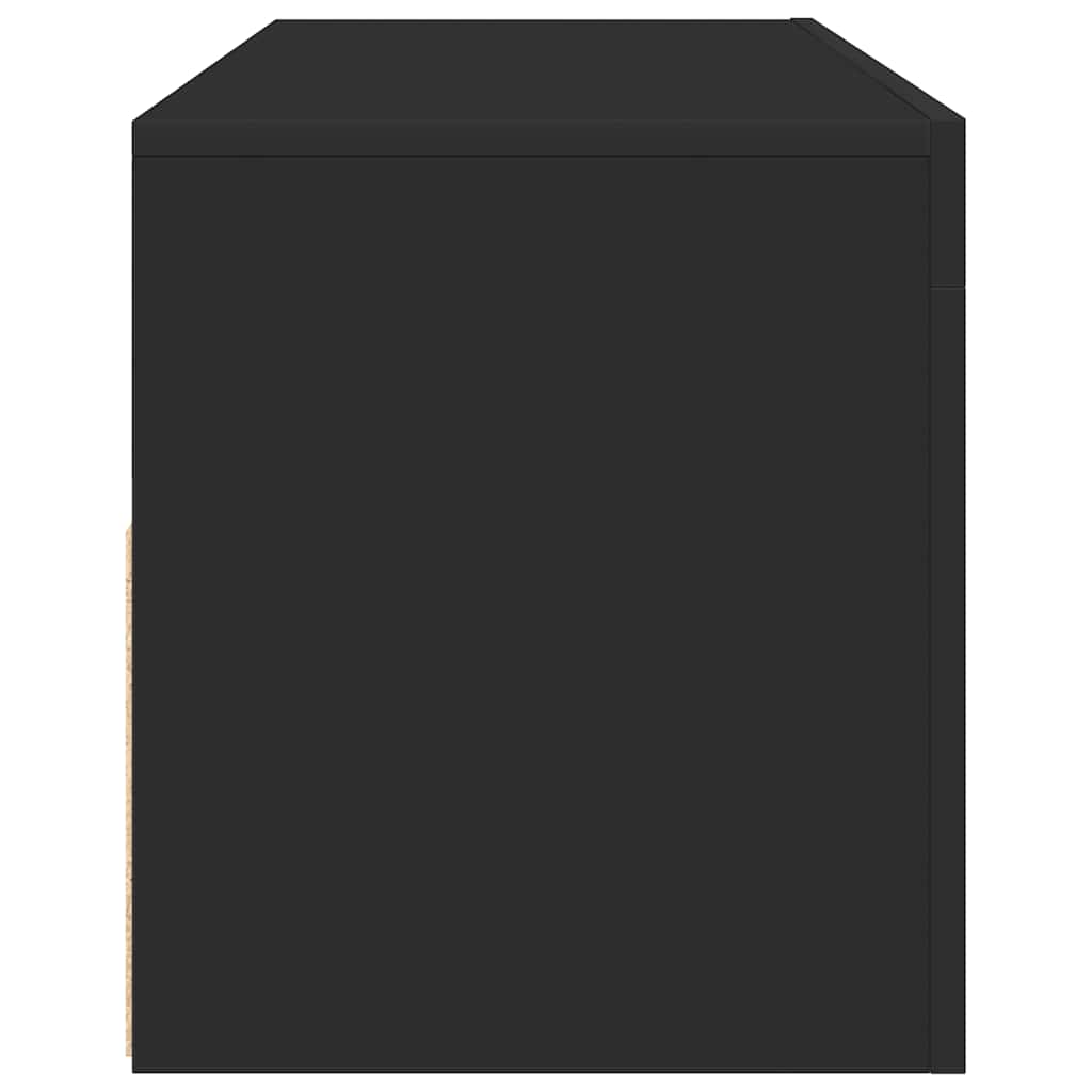 TV-bänk med LED-belysning svart 120x35x40 cm