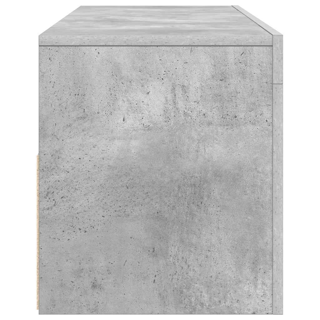 TV-bänk med LED-belysning betonggrå 120x35x40 cm