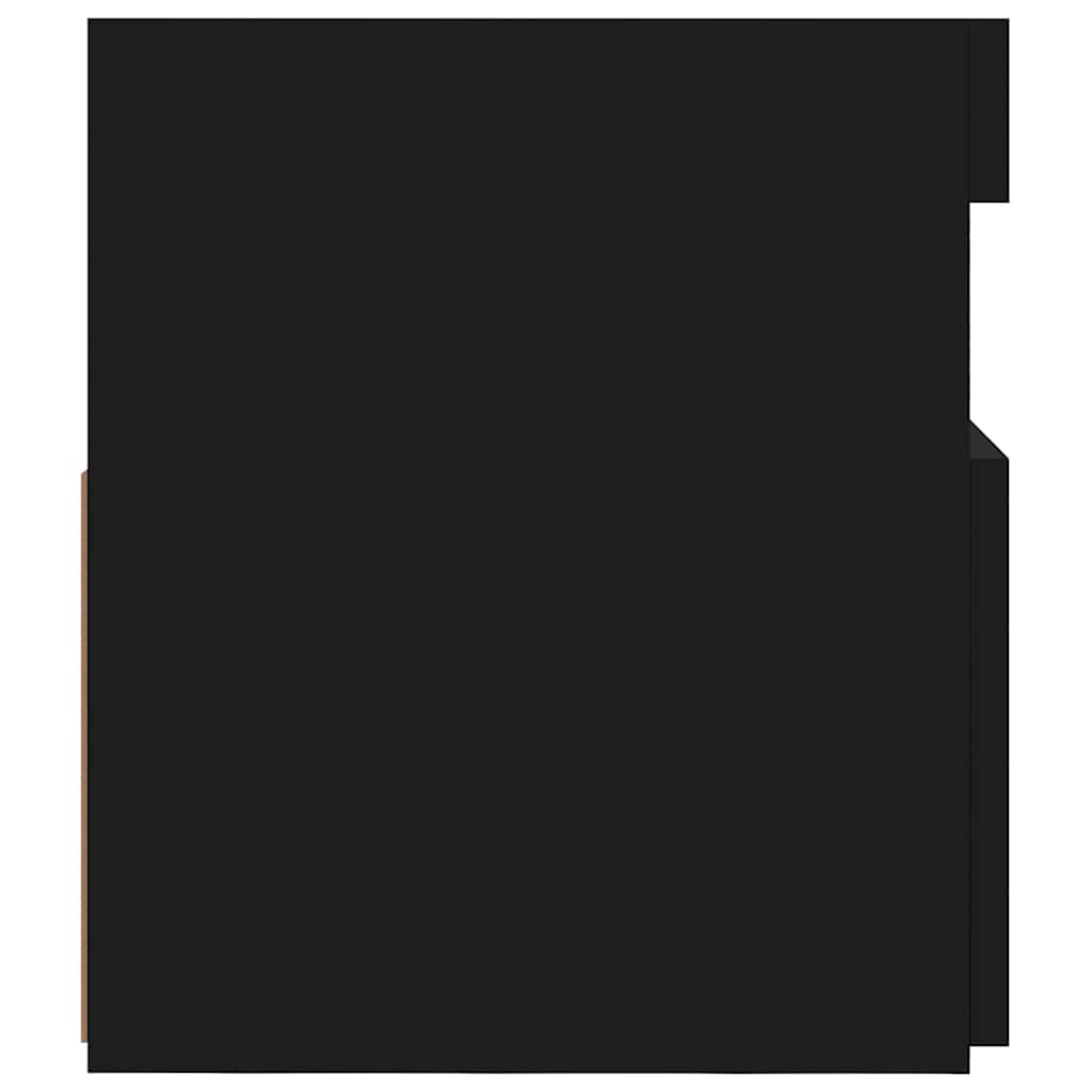 TV-bänk med LED-belysning svart 120x35x40 cm