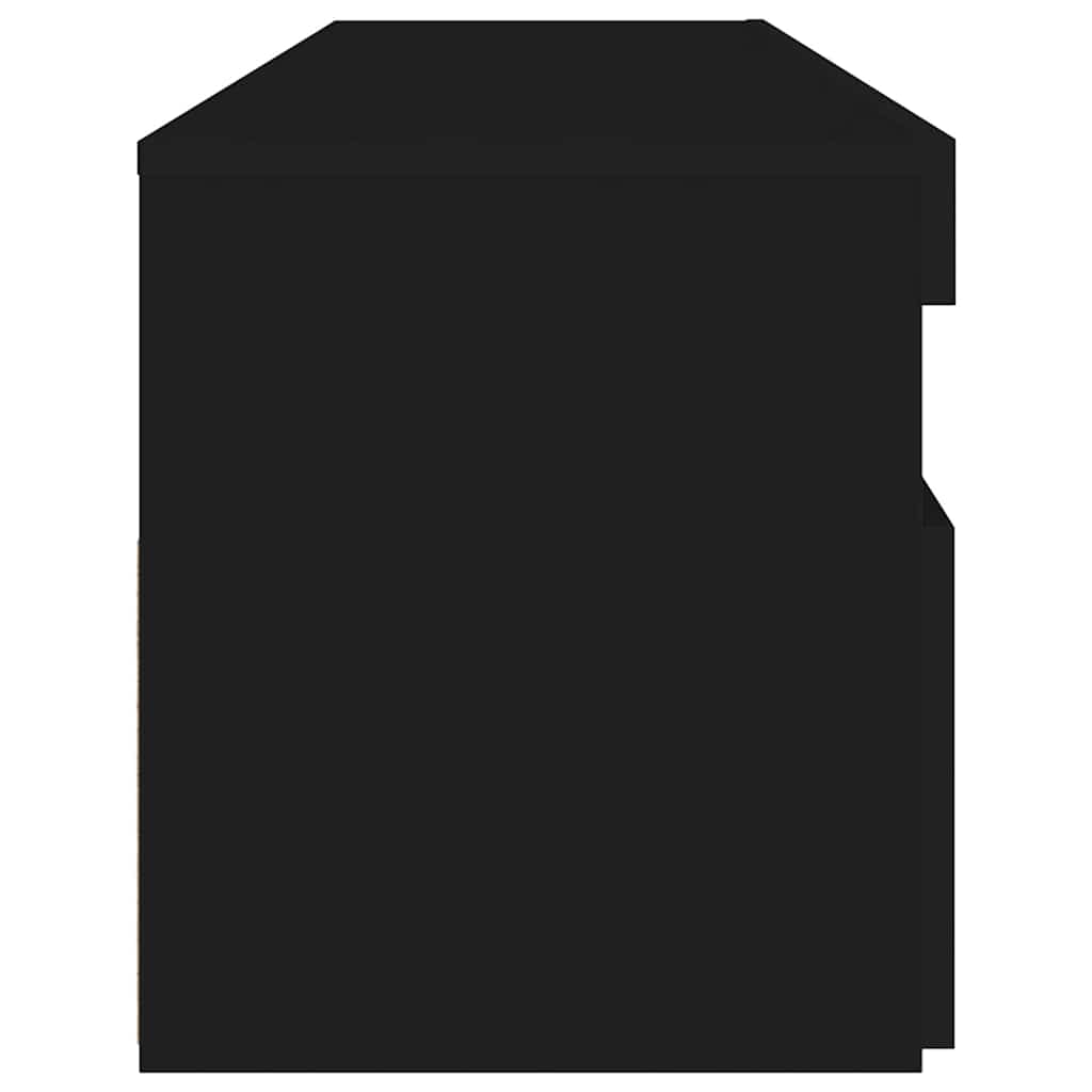 TV-bänk med LED-belysning svart 90x35x40 cm