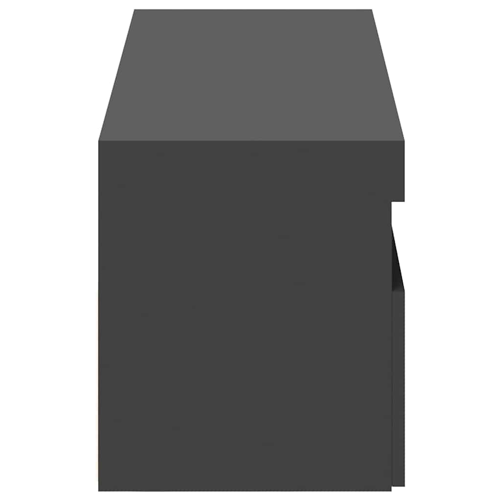 TV-bänk med LED-belysning 2 delar grå 60x35x40 cm