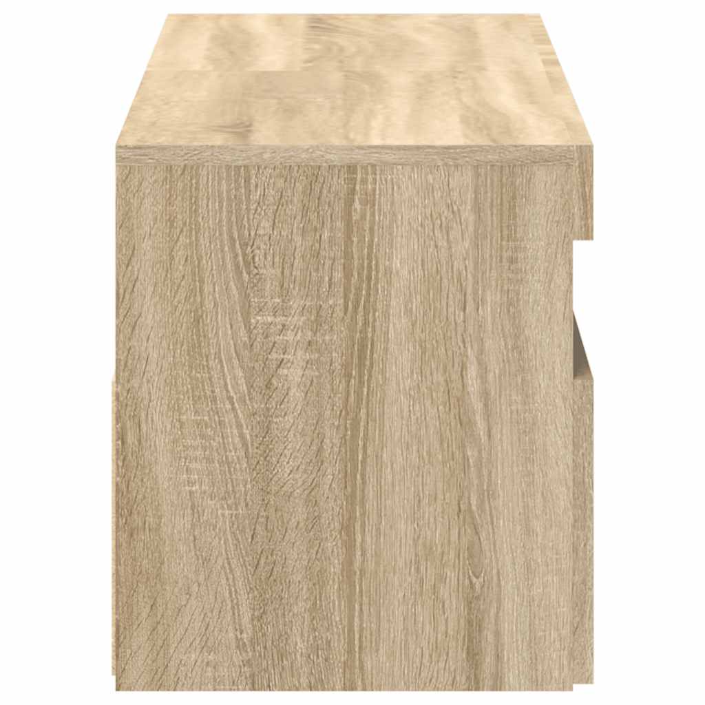 TV-bänk med LED-belysning 2 st sonoma-ek 60x35x40 cm