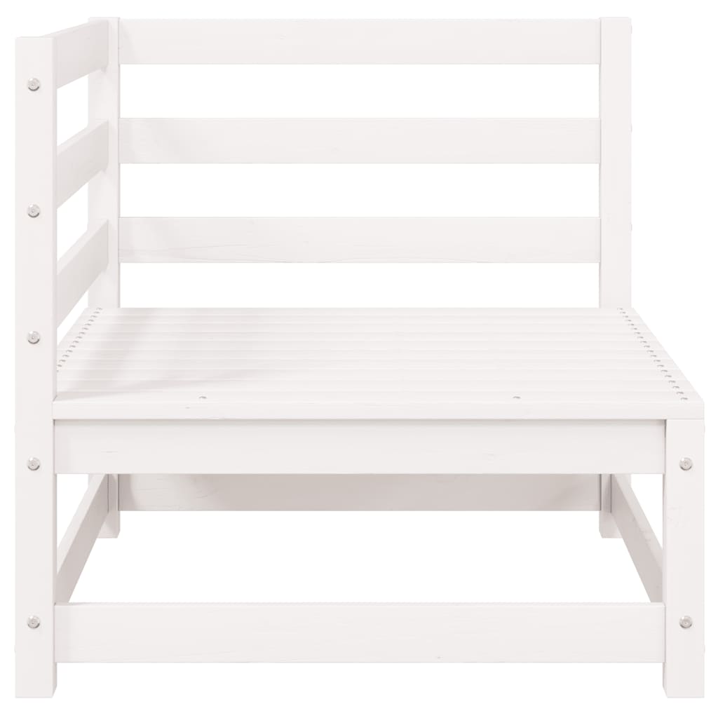 Hörnsektion till pallsoffa vit massiv furu