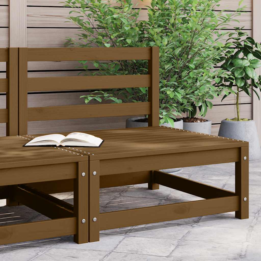 Mittensoffa honungsbrun massiv furu