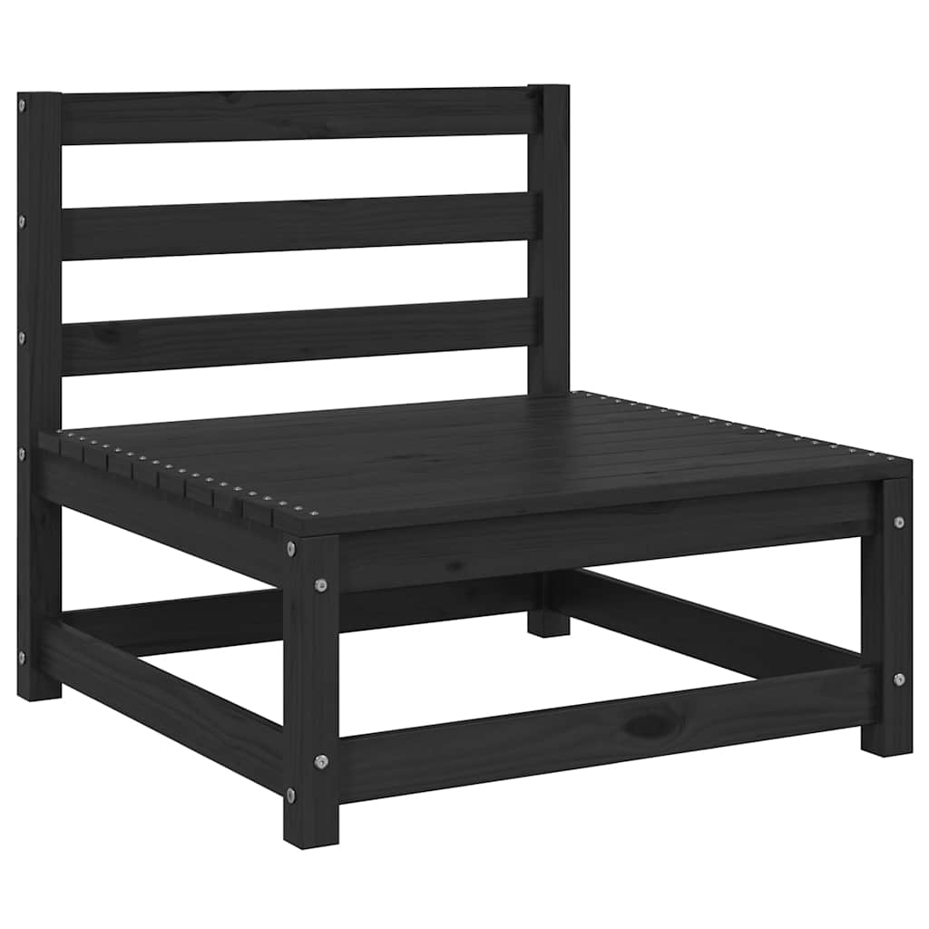 Mittensoffa svart massiv furu