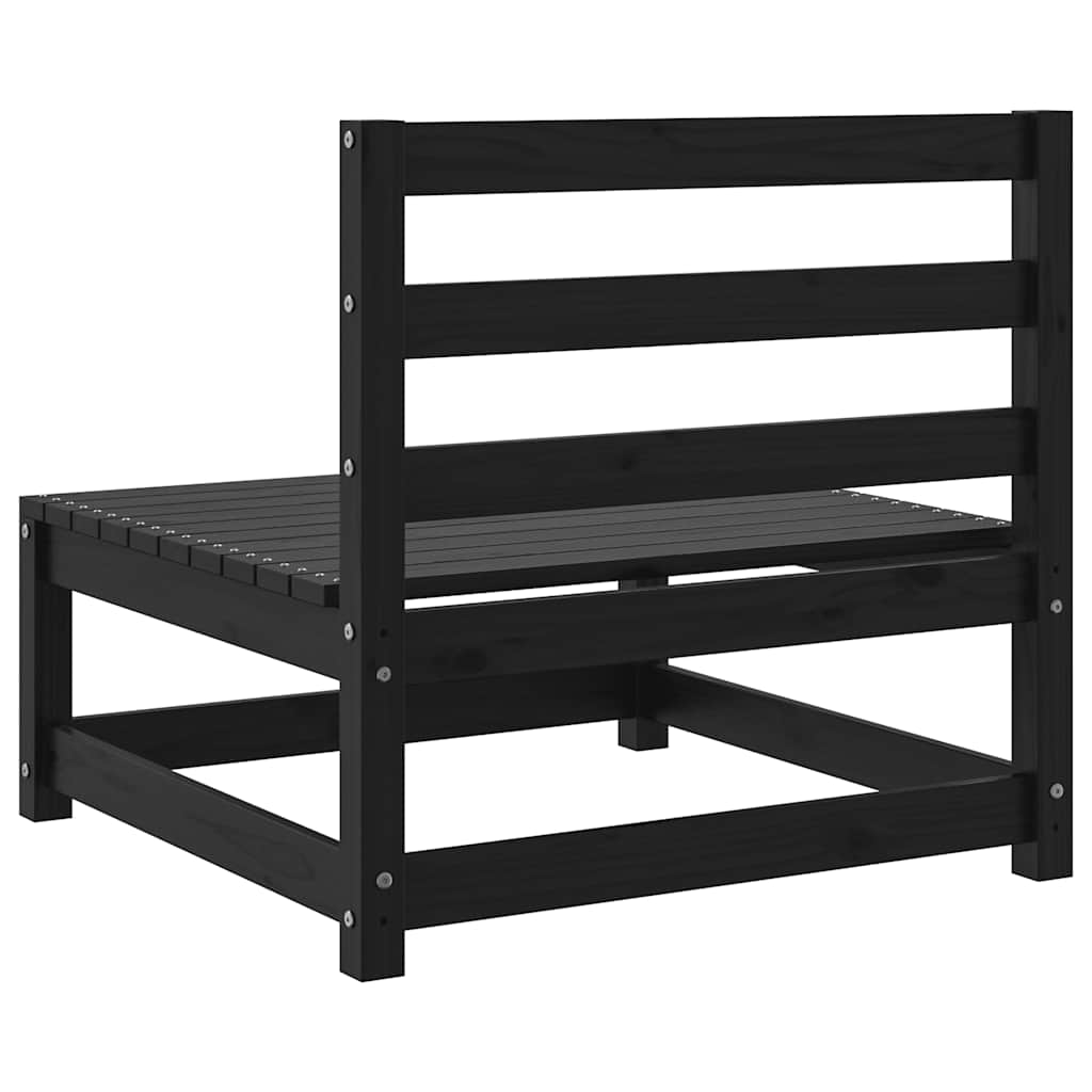 Mittensoffa svart massiv furu