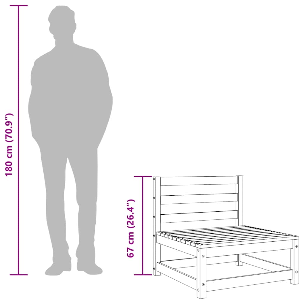Mittensoffa svart massiv furu