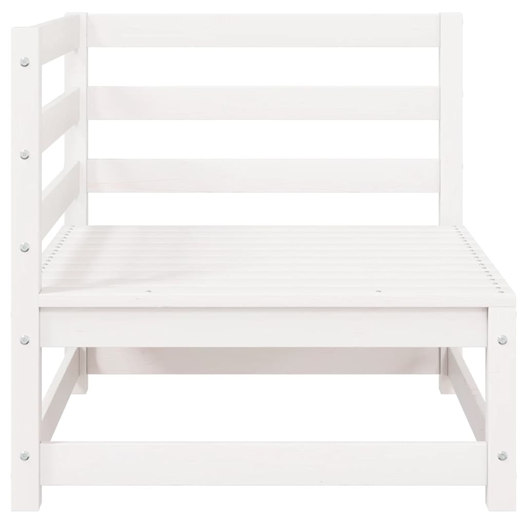 Hörnsektion till pallsoffa 2 st vit massiv furu