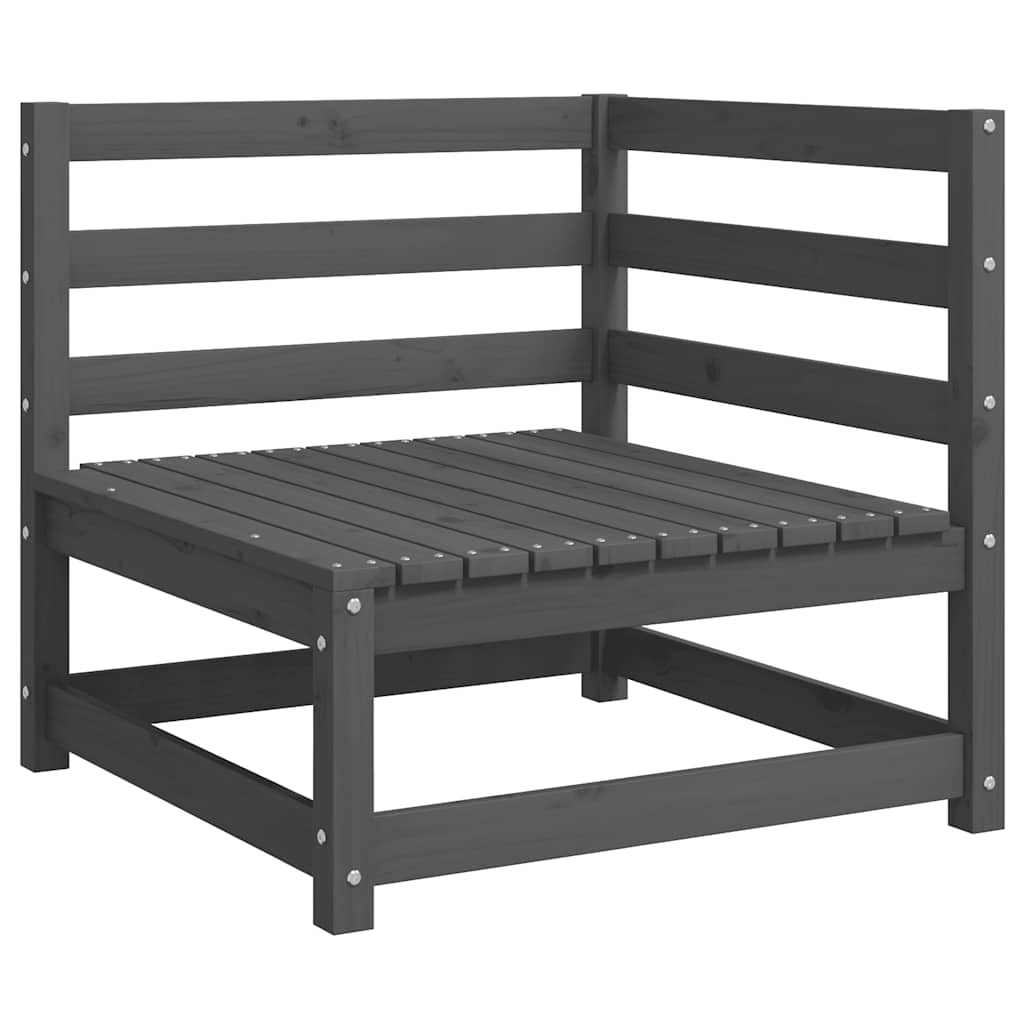 Hörnsektion till pallsoffa 2 st Grå massiv furu