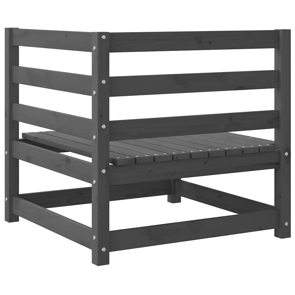 Hörnsektion till pallsoffa 2 st Grå massiv furu