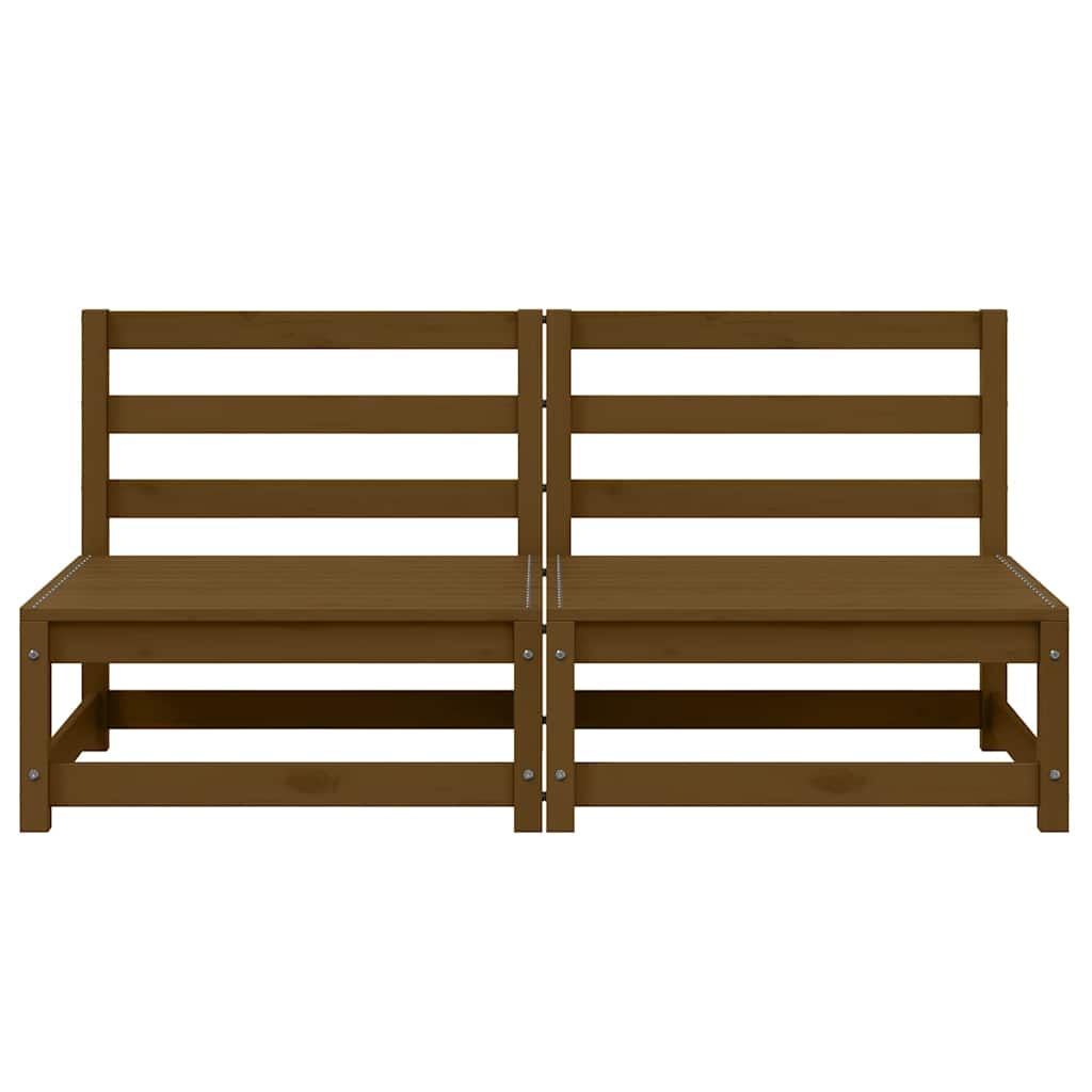 Hörnsektion till pallsoffa 2 st honungsbrun massiv furu