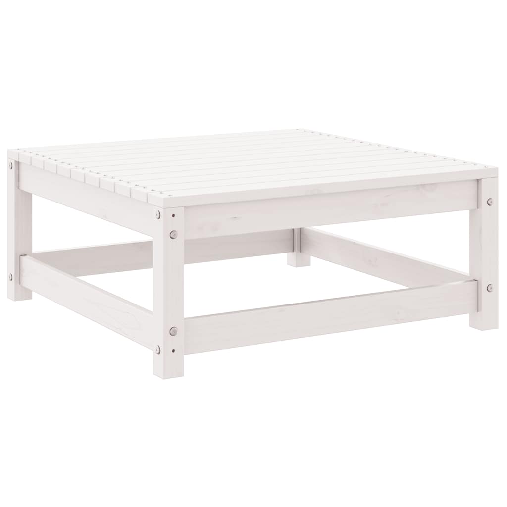 Loungegrupp 2 delar vit massiv furu