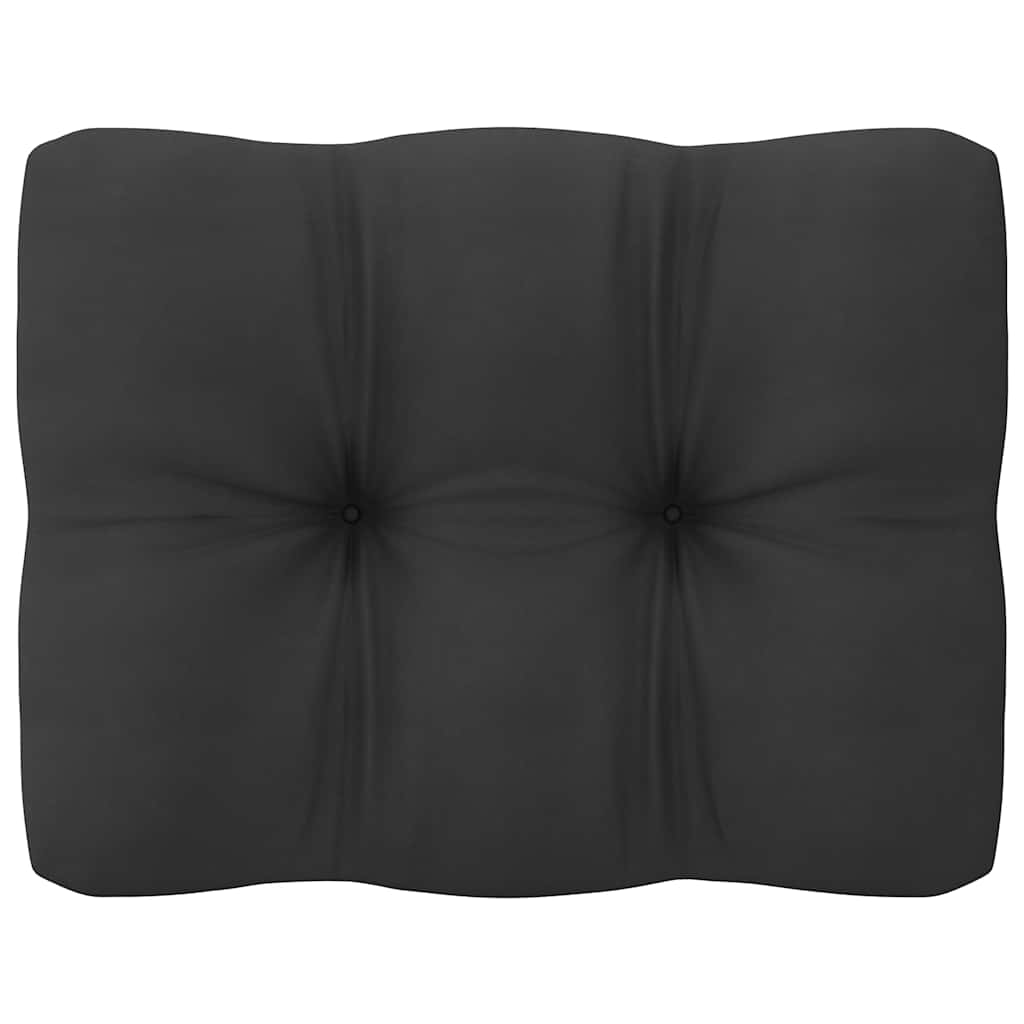 Hörnsoffa för trädgården med antracit dynor massiv furu