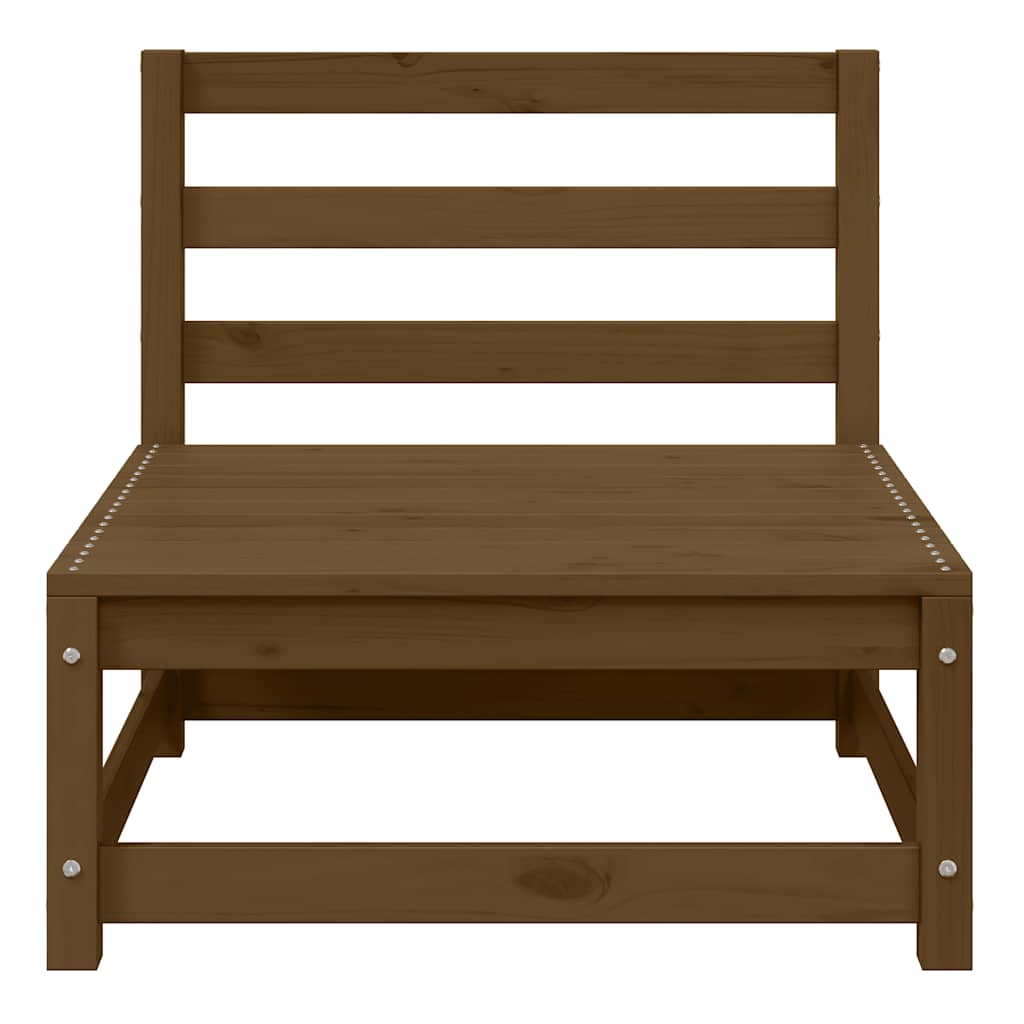 Mittensoffa med gräddvita dynor massiv furu