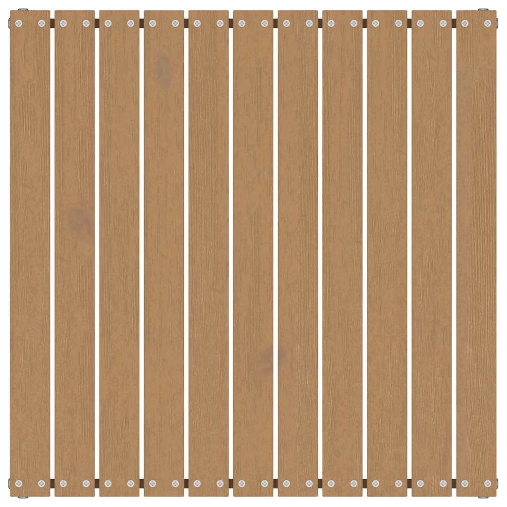 Fotpall med dyna för trädgården honungsbrun massiv furu