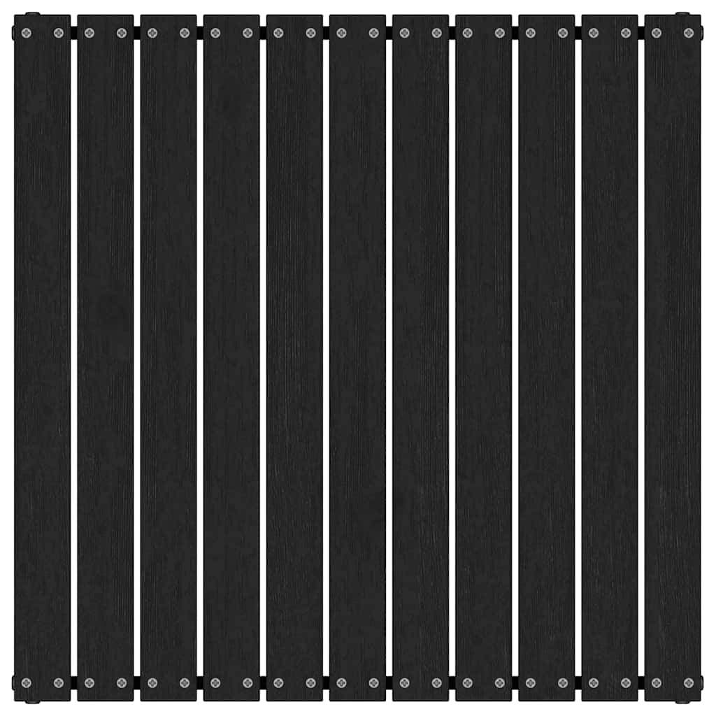 Fotpall med dyna för trädgården svart massiv furu