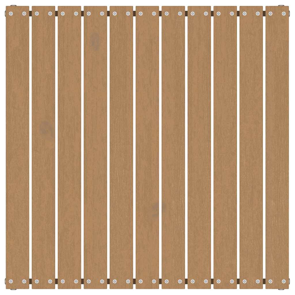 Trädgårdspallar med dynor 2 delar honungsbrun massiv furu