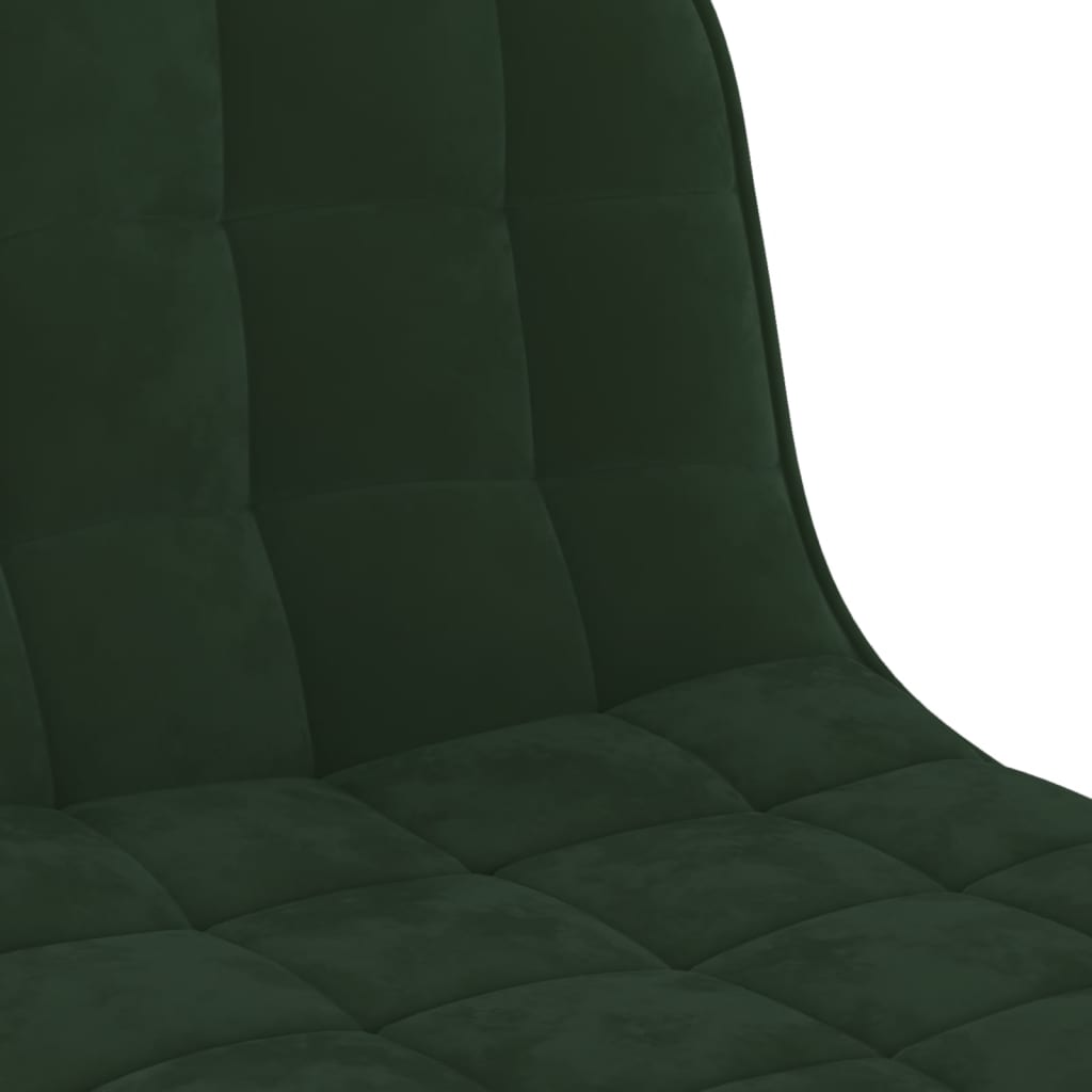 Barstolar 2 st mörkgrön sammet