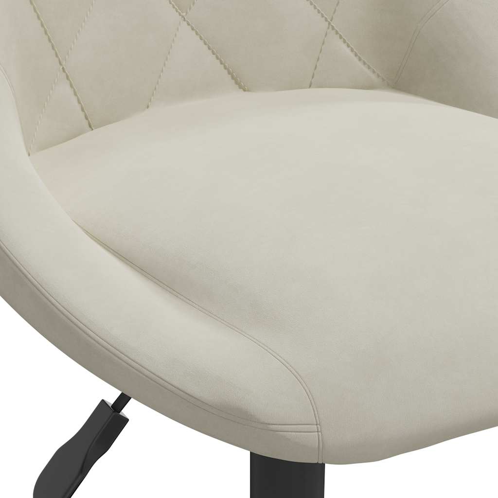 Barstol gräddvit sammet