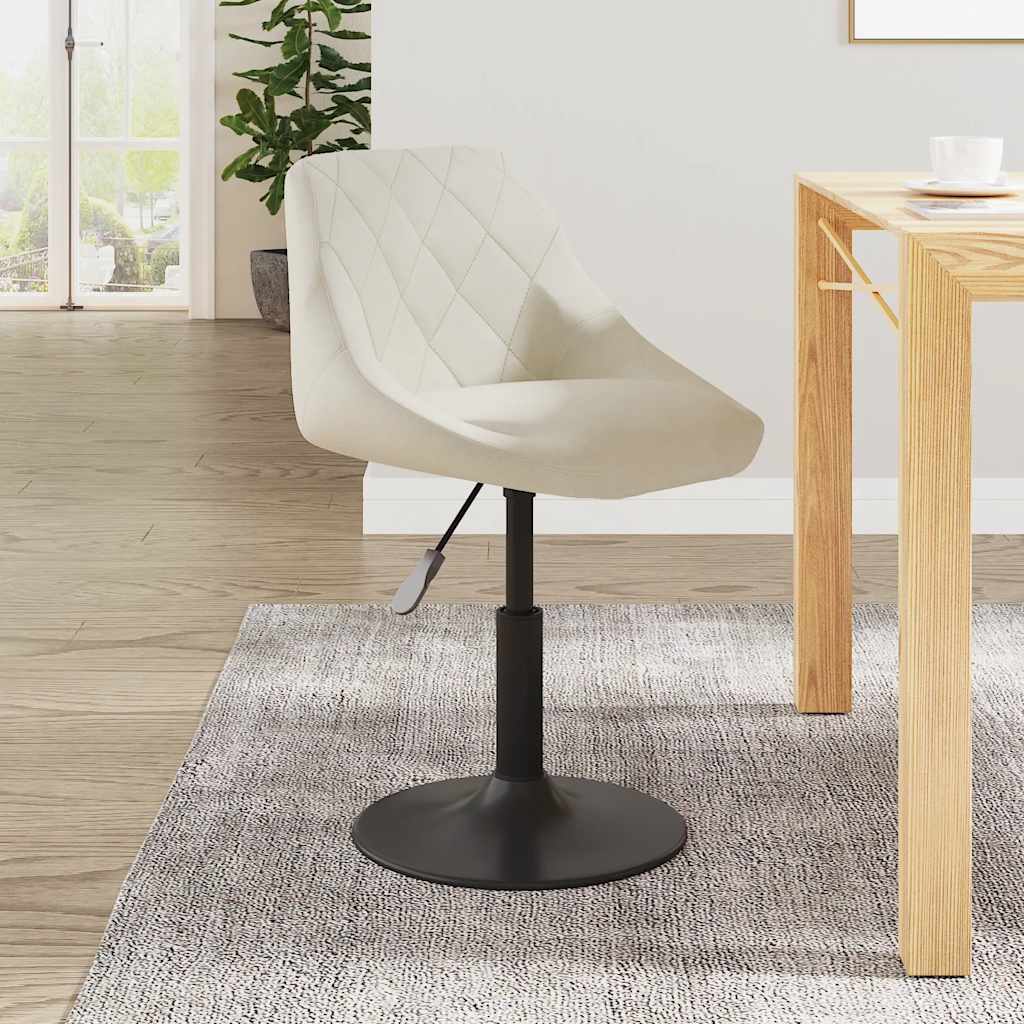 Barstol gräddvit sammet