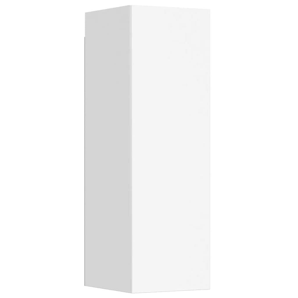 TV-skåp 3 delar vit konstruerat trä