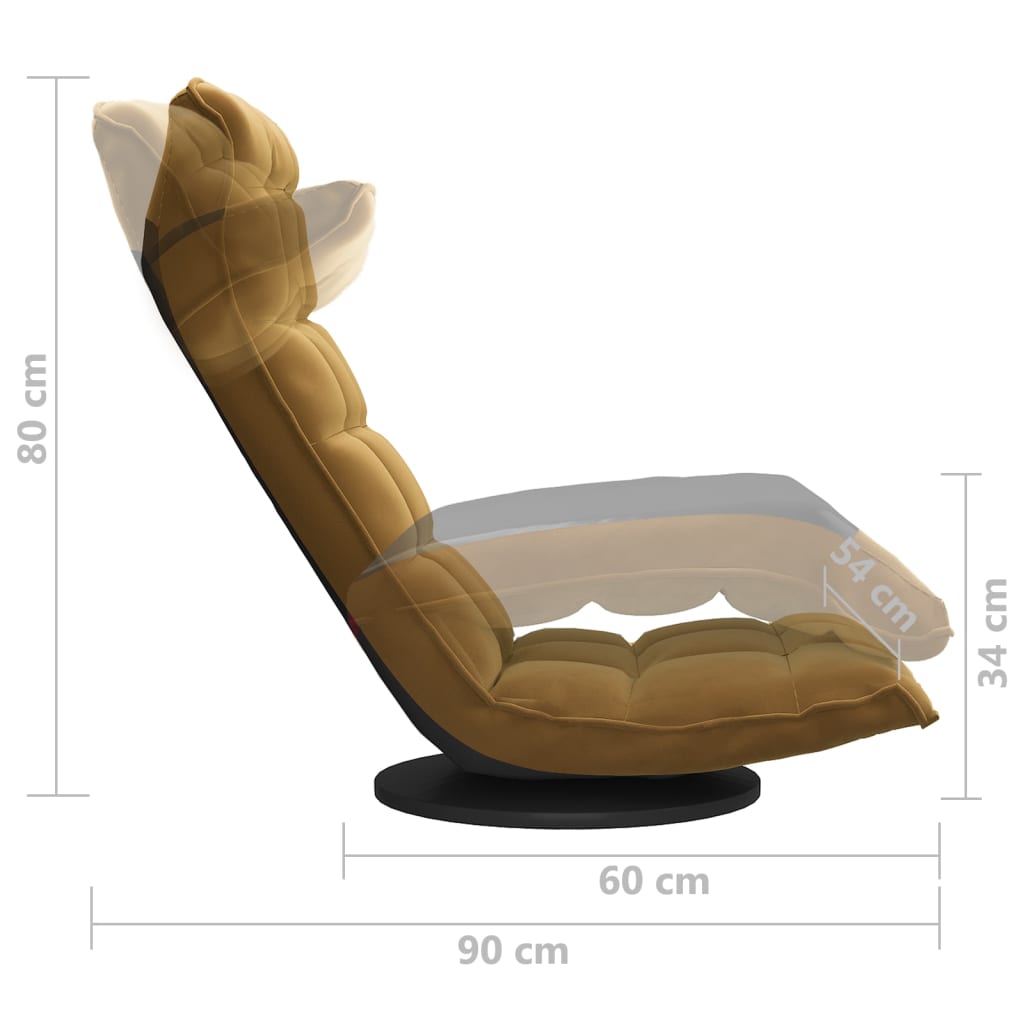 Snurrbar golvstol brun sammet