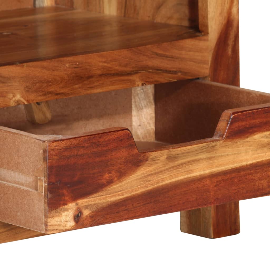 Tv-bänk 110x30x40 cm massiv akacia