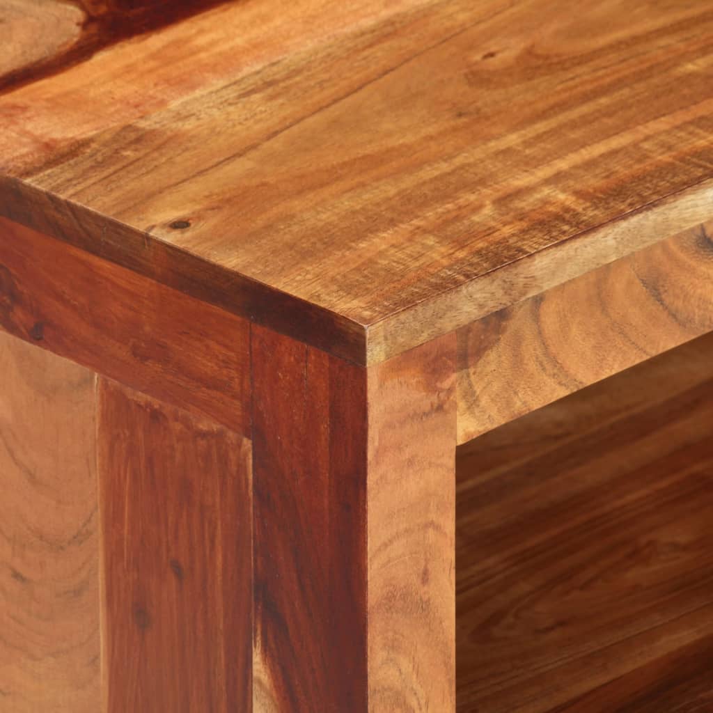 Tv-bänk 110x30x40 cm massiv akacia