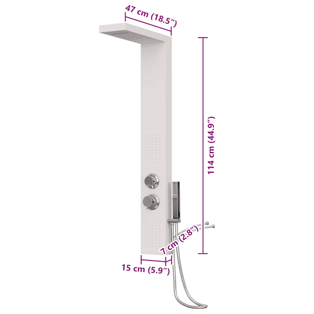 Duschpanelsystem aluminium vit