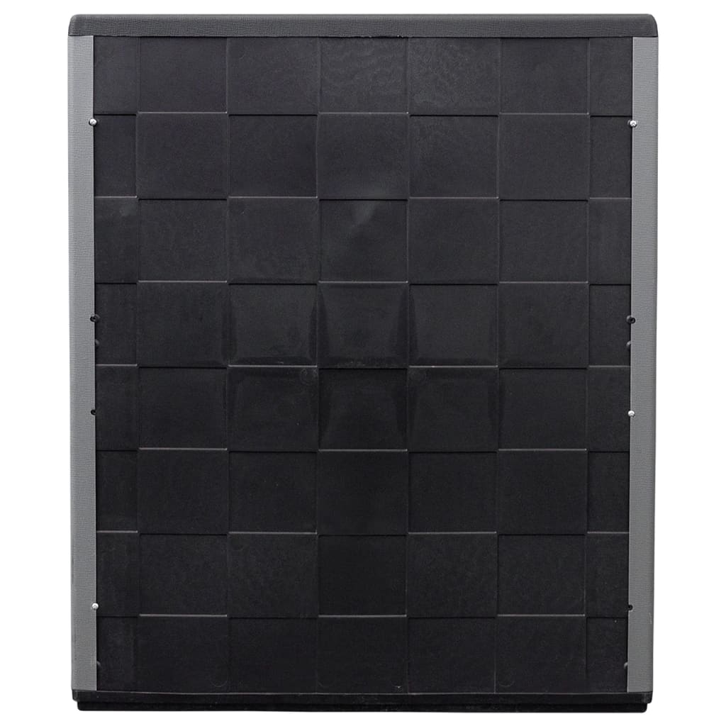 Förvaringsskåp för trädgården grå och svart 68x37x84 cm PP