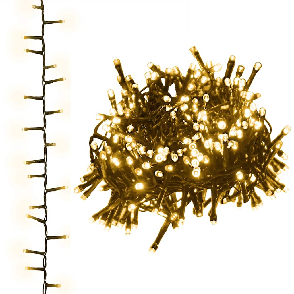 Kompakt ljusslinga med 2000 LED kompakt varmvit 45 m PVC