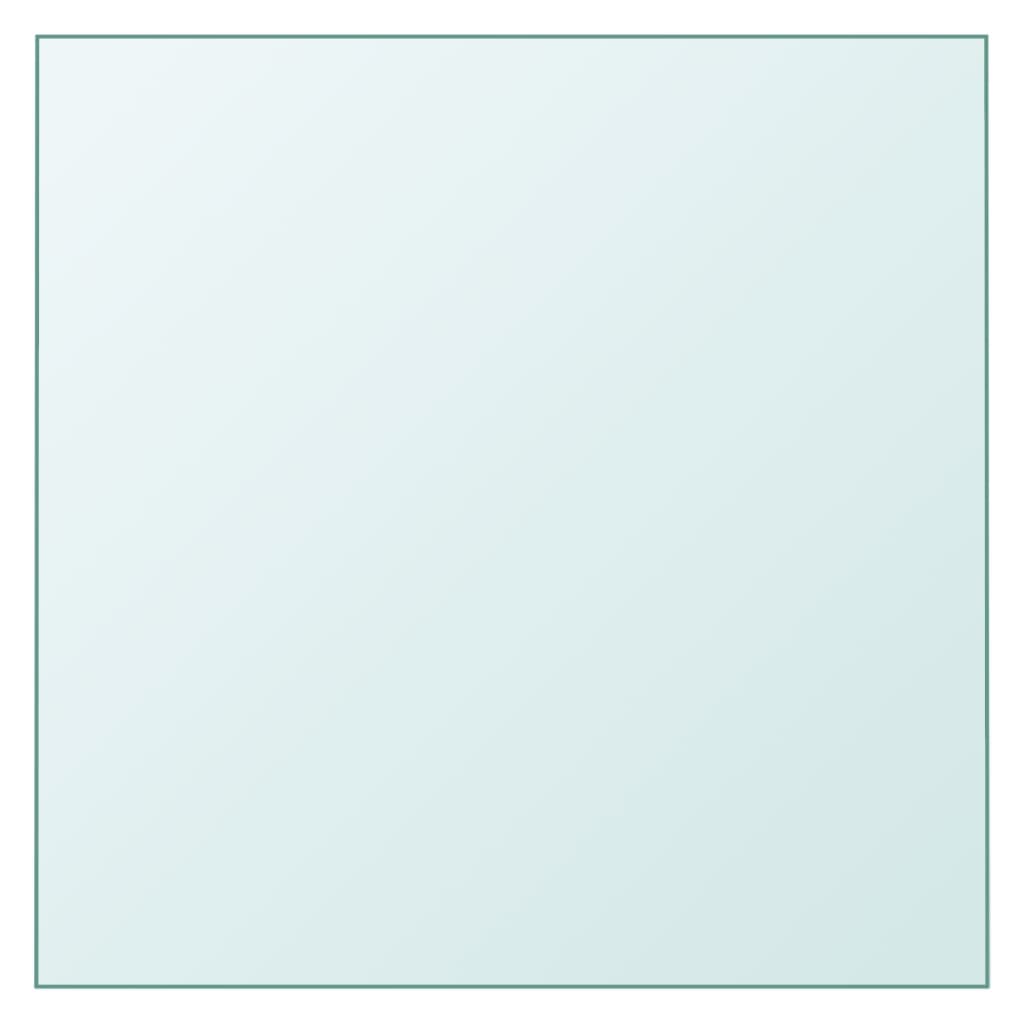 Bordsskiva genomskinlig 60x60 cm härdat glas