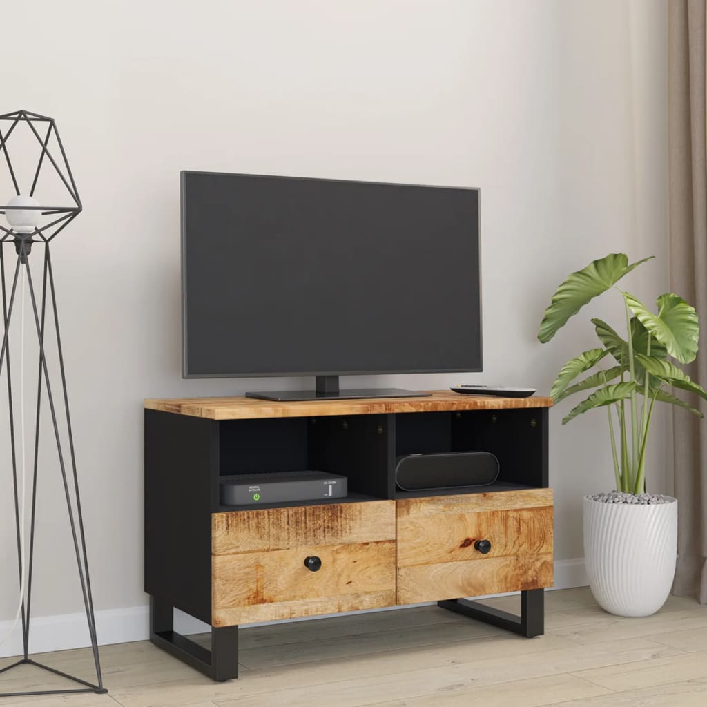 Tv-bänk 70x33x46 cm massivt mangoträ