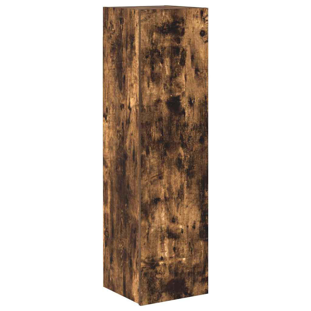 TV-skåp 3 delar rökfärgad ek konstruerat trä