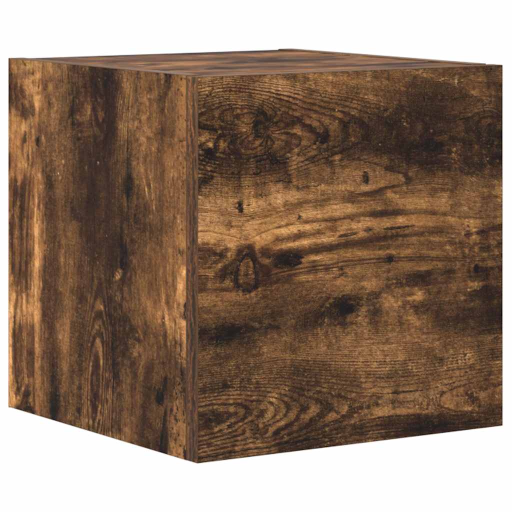 TV-skåp 3 delar rökfärgad ek konstruerat trä