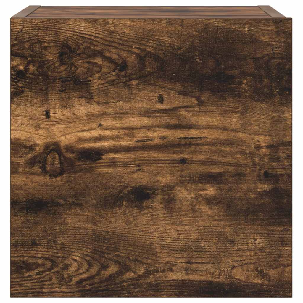 TV-skåp 3 delar rökfärgad ek konstruerat trä