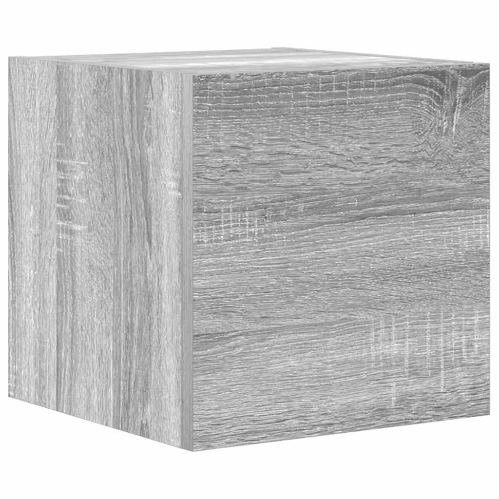 TV-skåp 3 delar grå sonoma konstruerat trä