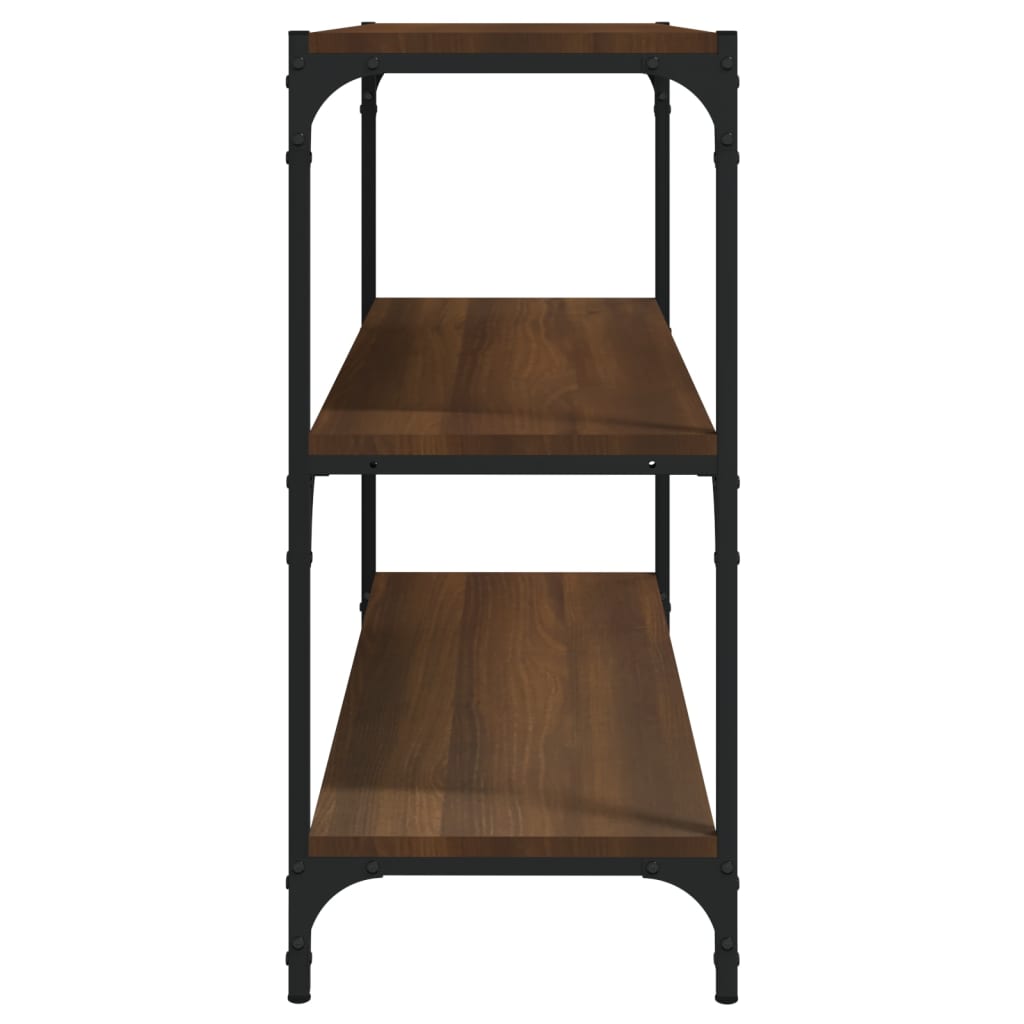 Bokhylla brun ek 80x33x70,5 cm konstruerat trä och stål