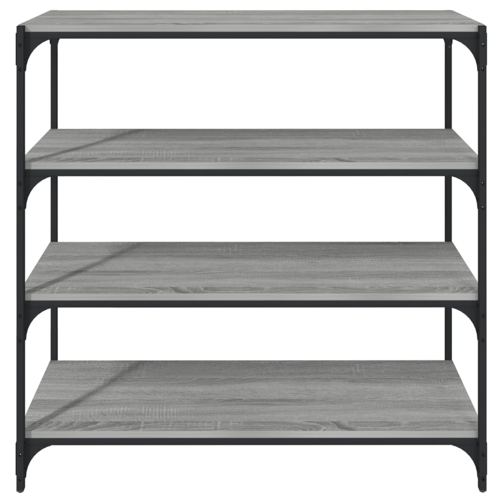 Bokhylla grå sonoma 100x33x100 cm konstruerat trä och stål