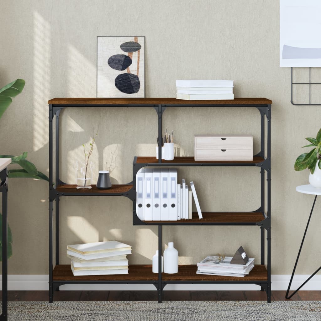 Avlastningsbord brun ek 103x32x95 cm konstruerat trä