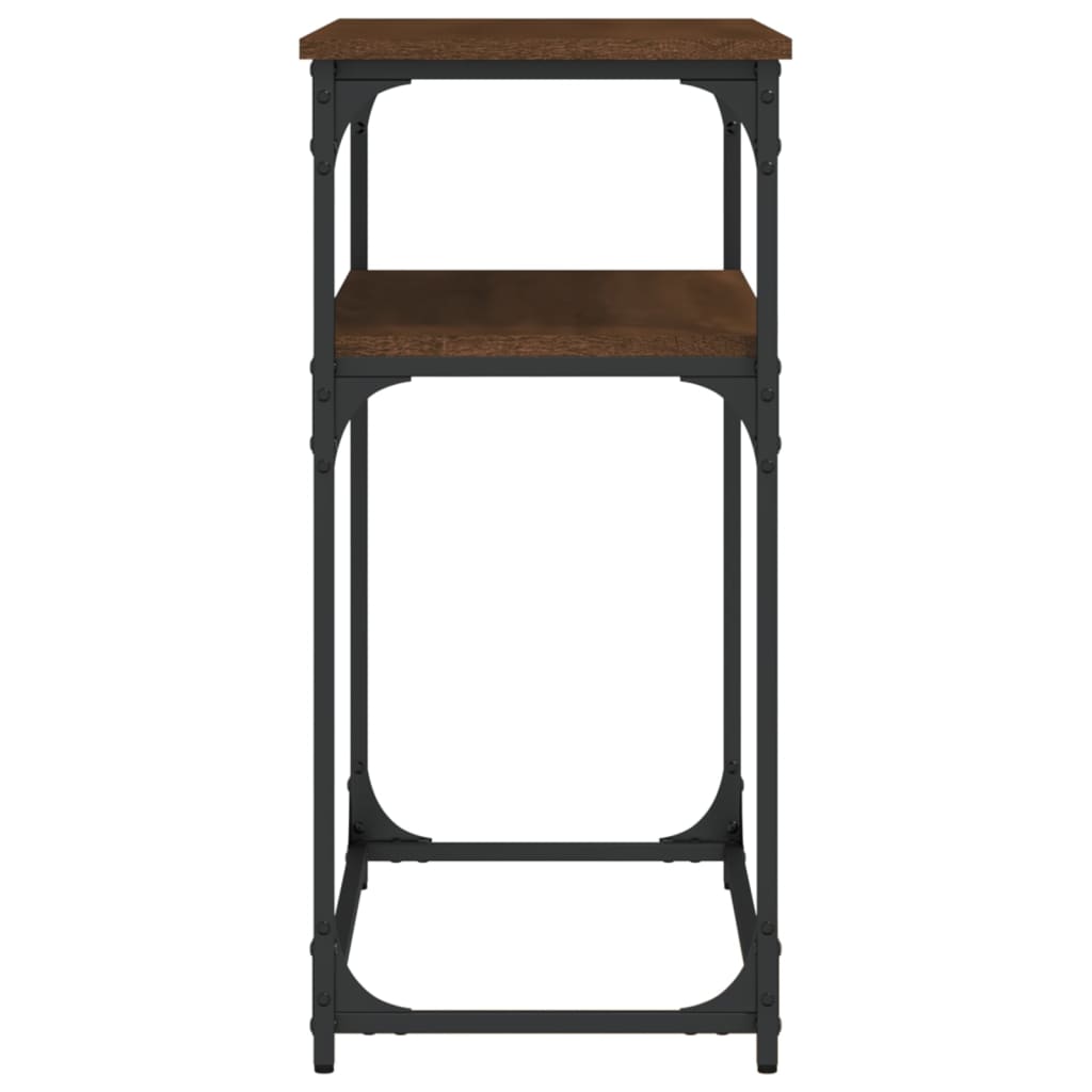 Avlastningsbord brun ek 100x35,5x75 cm konstruerat trä