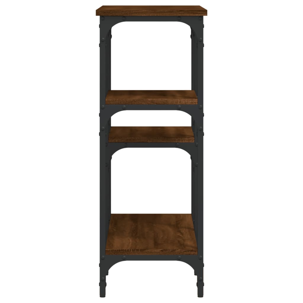 Avlastningsbord brun ek 80x29x75 cm konstruerat trä