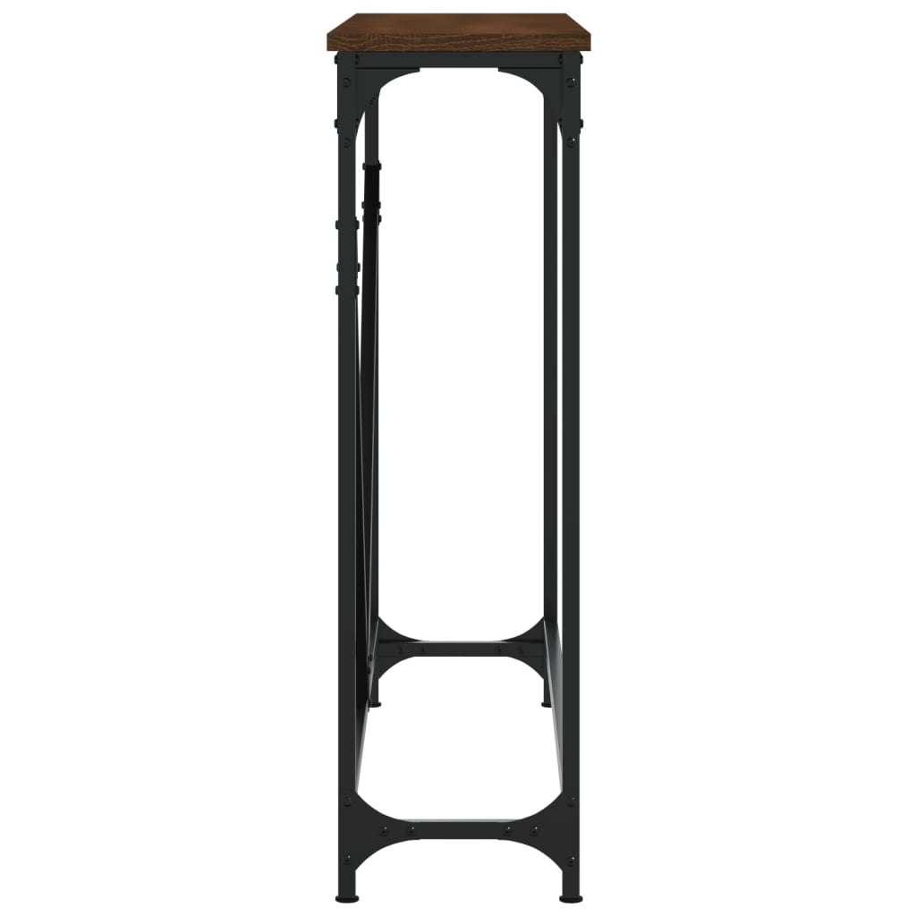 Avlastningsbord brun ek 102x22,5x75 cm konstruerat trä