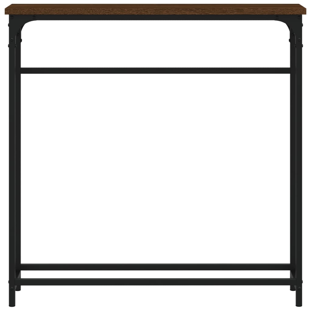 Avlastningsbord brun ek 75x19,5x75 cm konstruerat trä