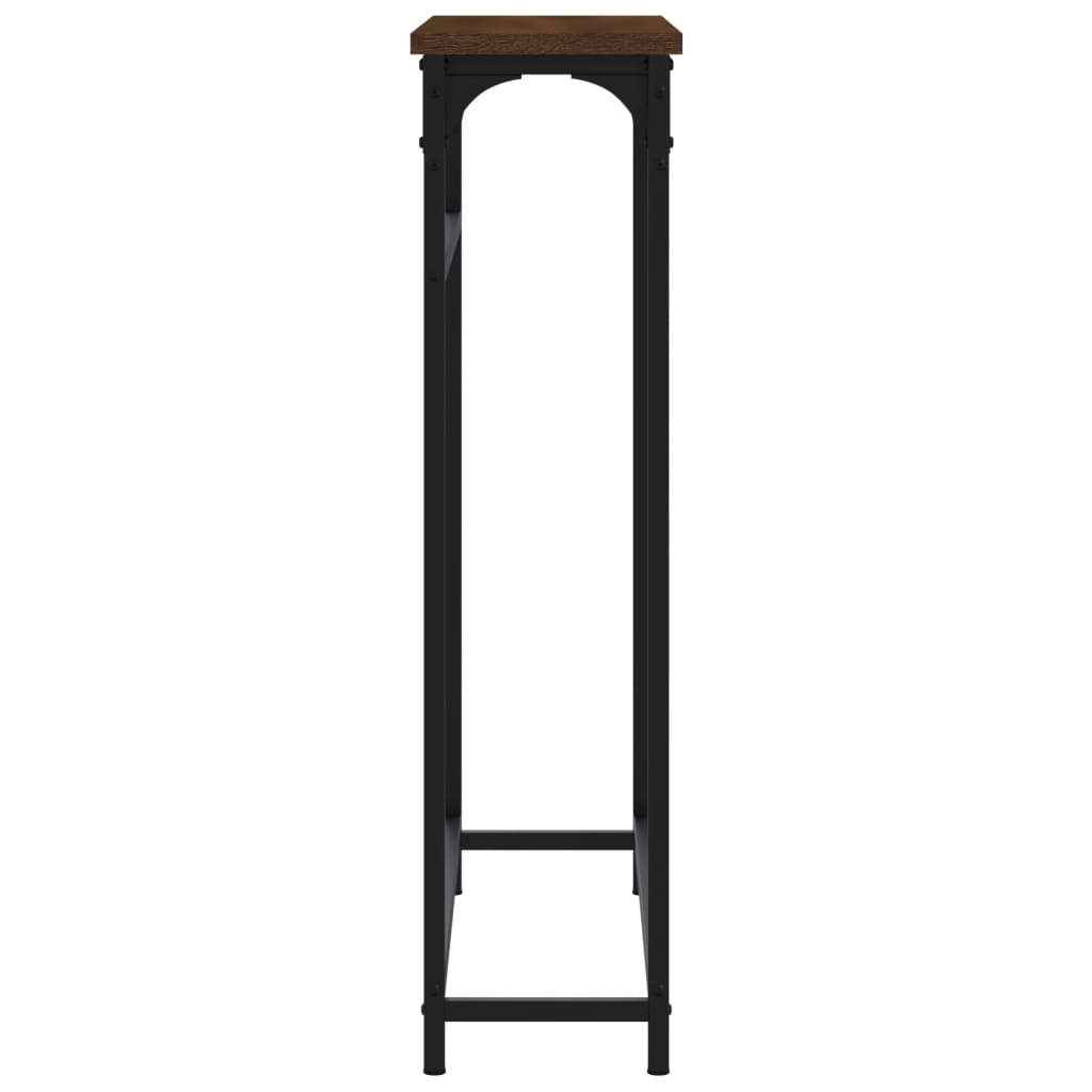 Avlastningsbord brun ek 75x19,5x75 cm konstruerat trä